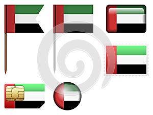 United Arab Emirates flag set