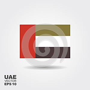 United Arab Emirates Flag. Vector flat illustration