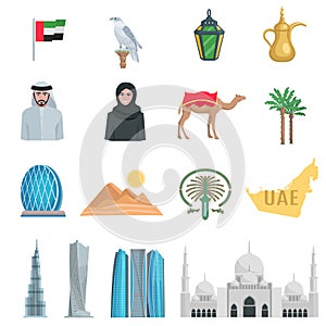 United Arab Emirates Flat Icons