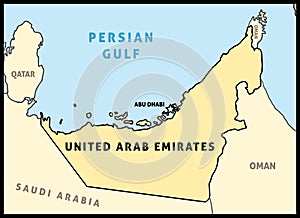 United Arab Emirates map