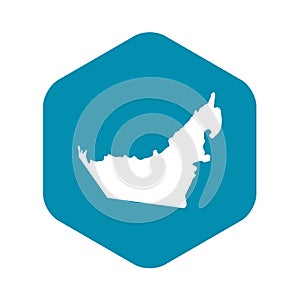 United Arab Emirates map icon, simple style