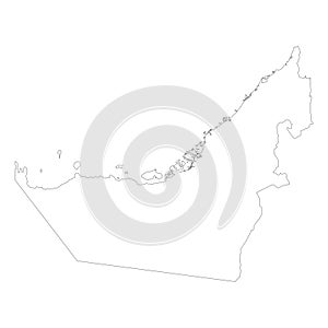 United Arab Emirates map icon vector