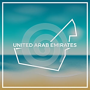United Arab Emirates map rough outline against.