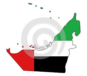 United Arab Emirates.Map of UAE vector illustration