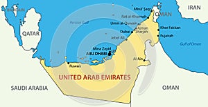 United Arab Emirates - map - vector