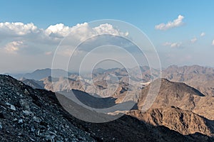 United Arab Emirates mountains view form Wadi Al Qor to Buraq Da photo