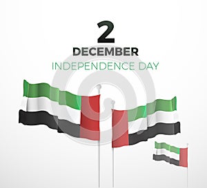 United Arab emirates national day december the 2nd. Vector illustration of uae event.