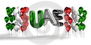 United Arab Emirates national day with UAE Balloon, spirit of the union, UAE National day of UAE and Flag day, Anniversary Celebra