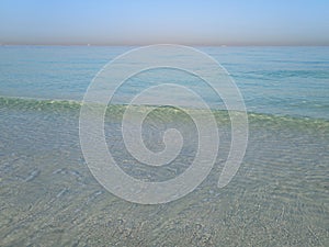 United Arab Emirates. Sea view. Sharjah. Al Khan Beach. Beautiful Sea.