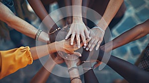 The united diverse hands.AI generated image