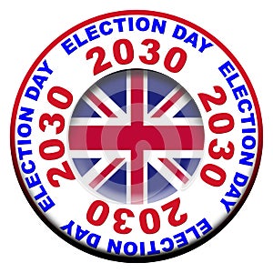 United Kingdom Election Day Circular Flag Concept - 3D Illustration