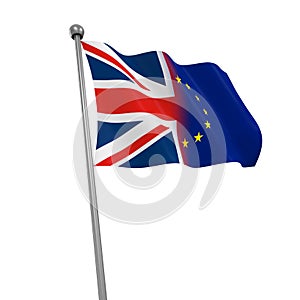United Kingdom and European Union Flags