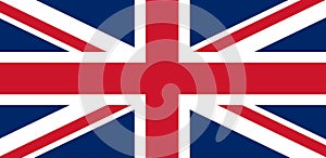 United Kingdom flag background.