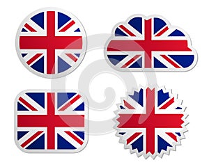 United Kingdom flag labels