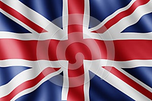 United Kingdom flag, Realistic illustration