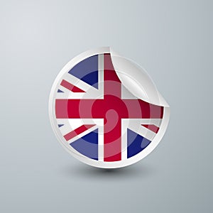 United Kingdom Flag with Sticker Design