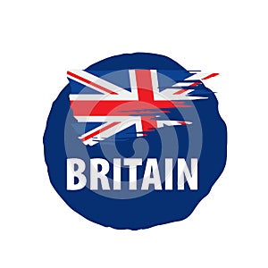 United Kingdom flag, vector illustration on a white background