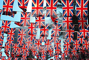 United Kingdom flags  handing