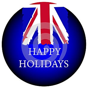 United Kingdom holidays round images vector logo