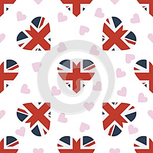 United Kingdom independence day seamless pattern.
