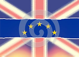 United Kingdom leaves European Union Brexit concept