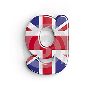 United kingdom letter G - Small 3d british font - United Kingdom, London or brexit concept