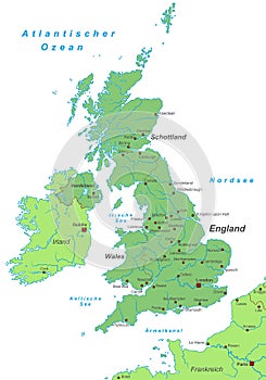 United Kingdom - Map of United Kingdom - High Detailed