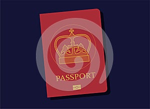 United Kingdom passport vector illustration