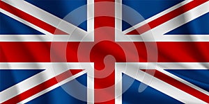 United Kingdom realistic wavy flag