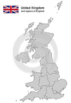 United Kingdom and regions of England