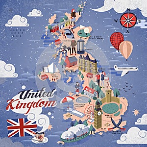 United Kingdom travel map