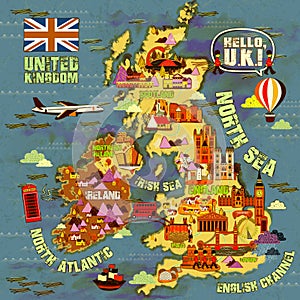 United Kingdom travel map