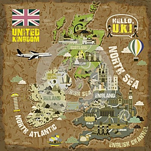 United Kingdom travel map