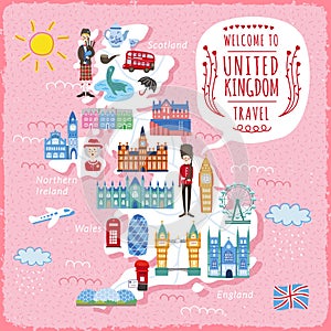 United Kingdom travel map