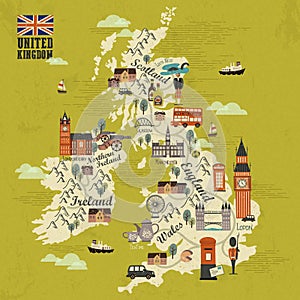 United Kingdom travel map