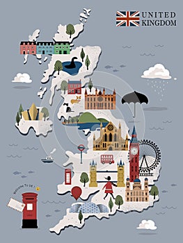 United Kingdom travel poster