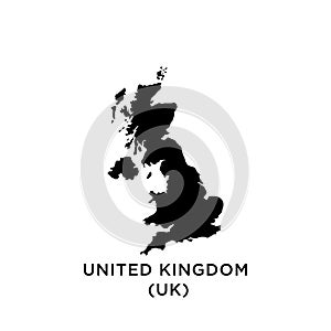 United Kingdom UK map icon  trendy