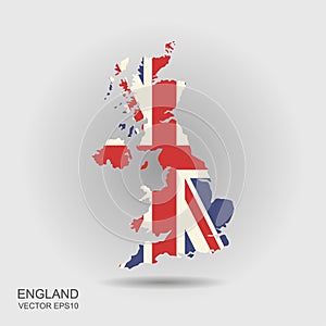 United Kingdom flag map