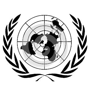 United Nations logo banner flag