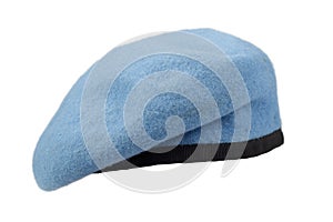 United Nations Peacekeeping troops blue beret