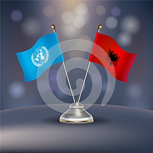 United Nations VS Albania flag Relation