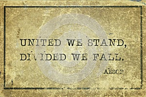 United we stand Aesop photo