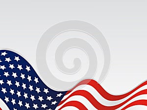 United State Of America Wavy Flag Background