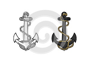 United State Marine Corps Anchor ega design illustration