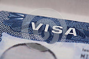 United state visa stamp