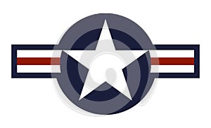 United States of America Air force flag ribbon vector illustration isolated.