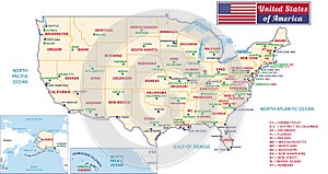 The United States of America. Beautiful modern graphic USA map.