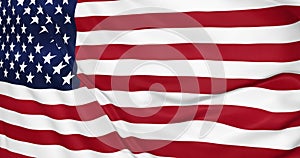 United States of America flag waving animation