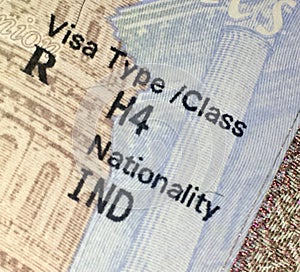 United States of America h4 dependent visa photo