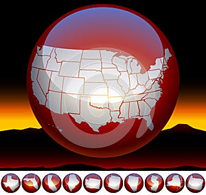United states of america map symbol